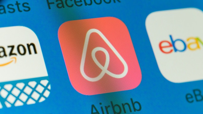 airbnb app on phone screen
